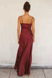 Lace And Satin Maxi Dress (Fig)