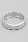 Star Engraved Eternity Ring (Silver)