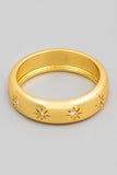 Star Engraved Eternity Ring (Gold)