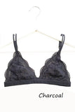 Fantasy Lace Triangle Bralette (Charcoal)