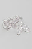Pave Butterfly Ring (Silver)