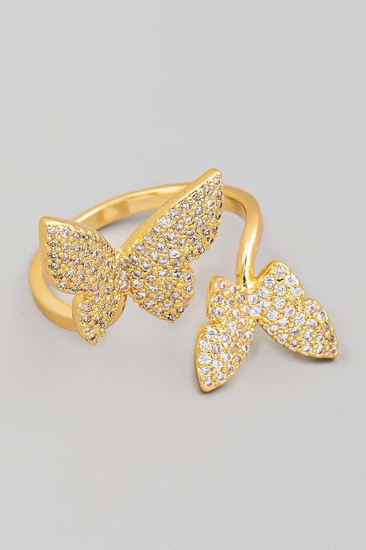 Pave Butterfly Ring (Gold)