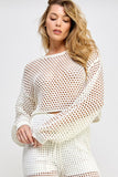 Crochet Mesh Top (White)