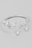 Open Leaf Twist Butterfly Ring (Silver)