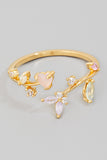 Open Leaf Twist Butterfly Ring (Gold)