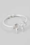 Knotted Ribbon Open Band Ring (Silver)