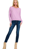 Butter Soft Round Neck Sweater (mauve)