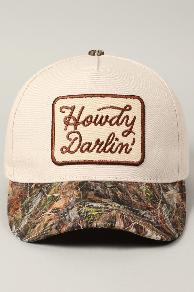 Howdy Darlin' Patch Hat (Camo)