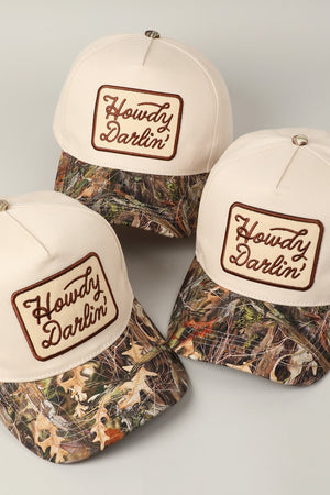 Howdy Darlin' Patch Hat (Camo)
