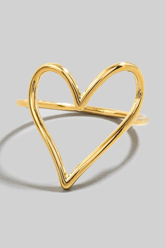 Heart Wire Ring (Gold)