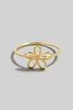 Wire Flower Ring (Gold)