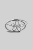 Wire Flower Ring (Silver)