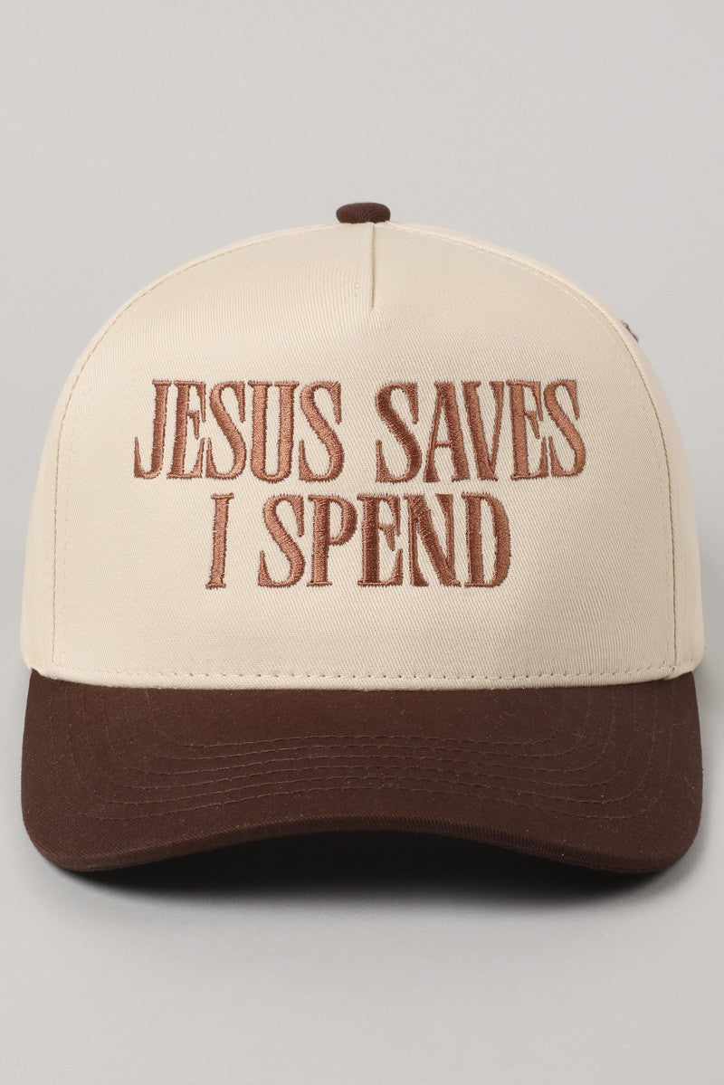 Jesus Saves Hat (Brown)