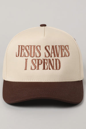 Jesus Saves Hat (Brown)