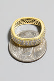 Gold Dipped Cz Pave Square Band Ring (Gold)