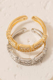 Intricate Pave Layered Open Band Ring (Gold)