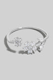 Dainty CZ Flowers Ring (Silver)