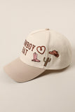 Cowboy Hat Cactus Heart Embroidery Trucker Hat