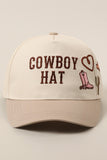 Cowboy Hat Cactus Heart Embroidery Trucker Hat