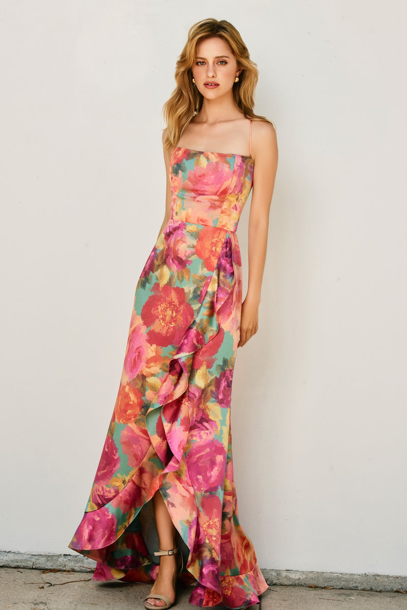 No One Else Open Back Ruffled Maxi Dress