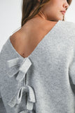 Frankie Bow Sweater (H Grey)