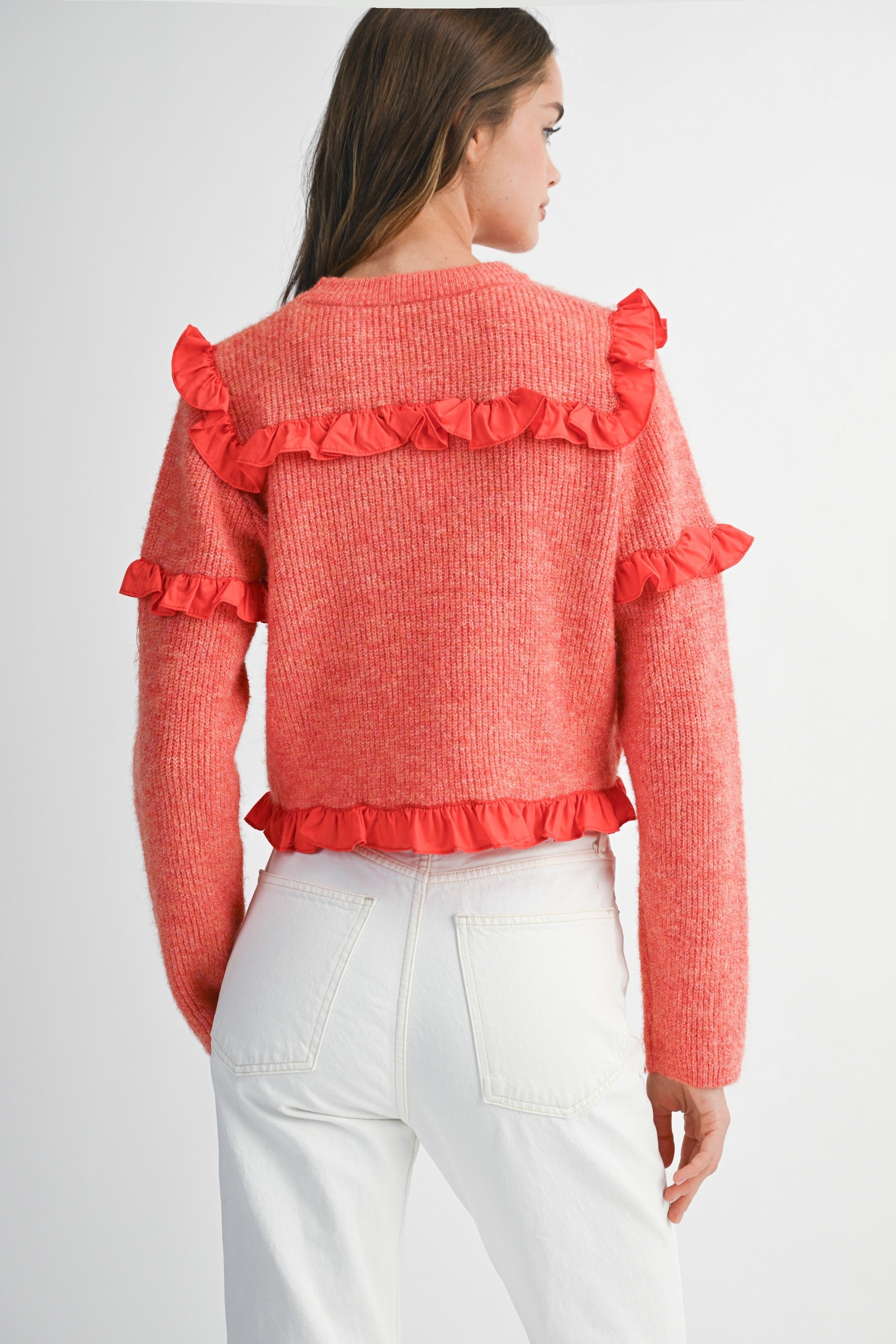 So Many Likes Ruffle Sweater