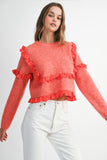 So Many Likes Ruffle Sweater