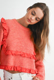 So Many Likes Ruffle Sweater