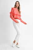 So Many Likes Ruffle Sweater