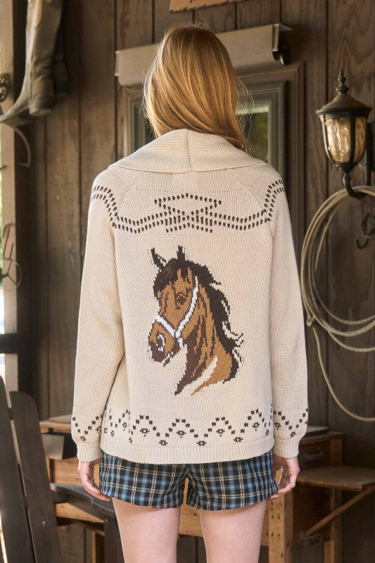 Horse Shawl Cardigan