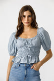 Gingham Darling Top (Blue)