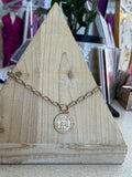 Gold Coin Link Necklace