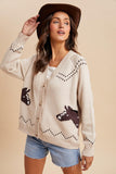 Chunky Knitted Horse Cardigan