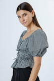 Gingham Darling Top (Black)