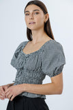 Gingham Darling Top (Black)