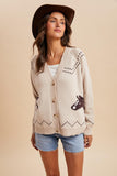 Chunky Knitted Horse Cardigan