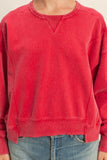 Oversized Soft Rewind Pullover (Red)