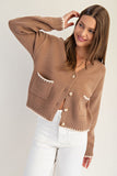 Sugar Stitch Cardigan (brown)