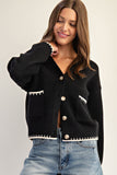 Sugar Stitch Cardigan (black)