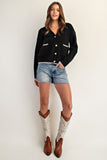 Sugar Stitch Cardigan (black)
