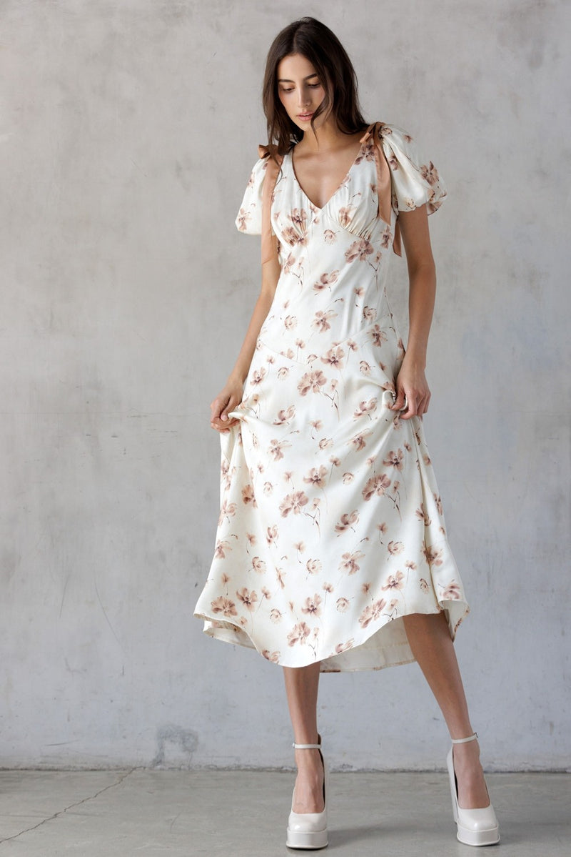 Bow In Bloom Midi Dress