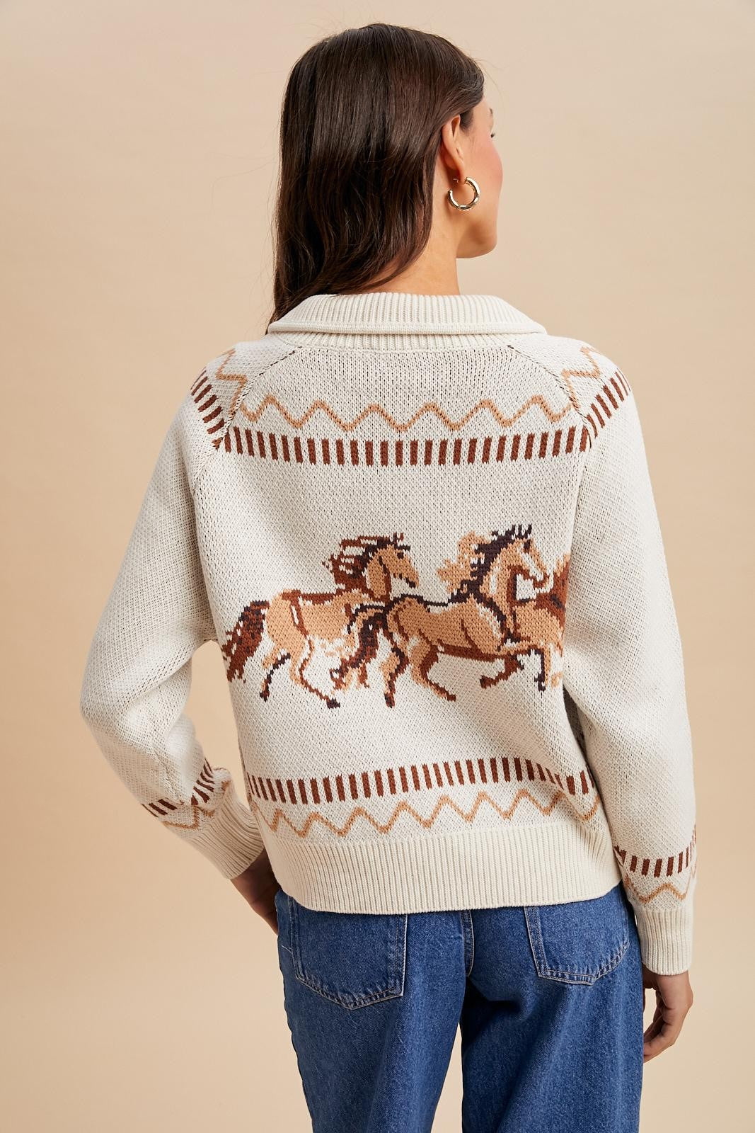 Wild Mare Knit Zip Up Cardigan