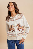 Wild Mare Knit Zip Up Cardigan