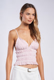 Tiny Stripe Crop Top (Pink)