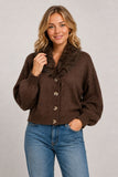 Fireside Faux Fur Cardigan (Brown)