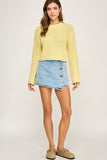 Cozy Morning Knit Sweater (Butter Yellow)