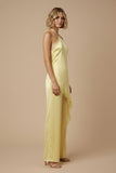 Sunshine Satin Lace Halter Jumpsuit