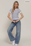 My Time Stripe Top (White)