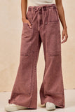 Vintage Wash Tie-Waist Pants