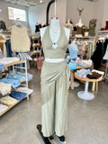 Fringe Wrap Three Piece Set (Light Khaki)